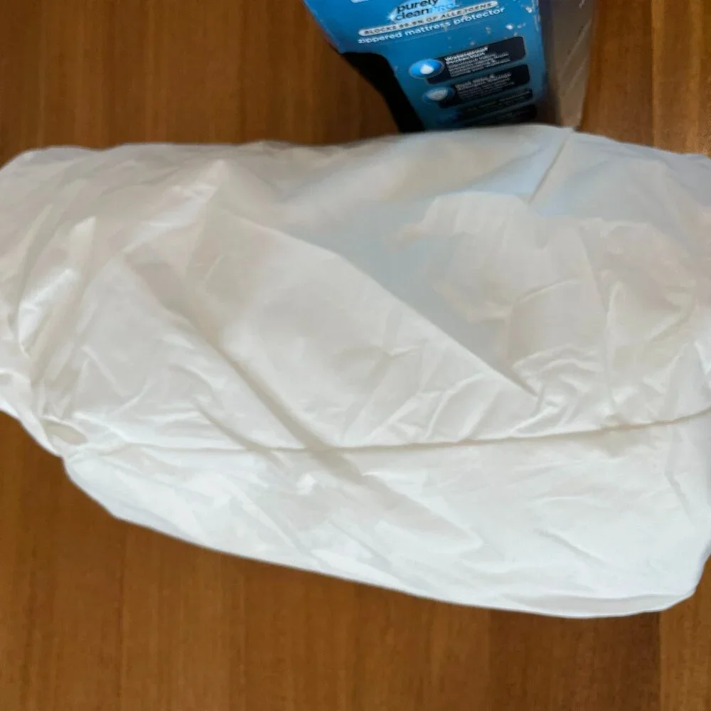 NEW AllerEase Waterproof FULL Polyester Zip Allergy Mattress Protector, Warranty